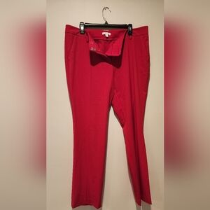 NY&CO Vibrant Straight Leg Red Pants